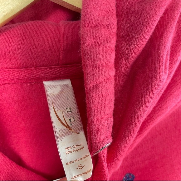 Alstyle Las Vegas Small Glitter Graphic Print Hooded Hoodie Sweatshirt - Picture 4 of 6